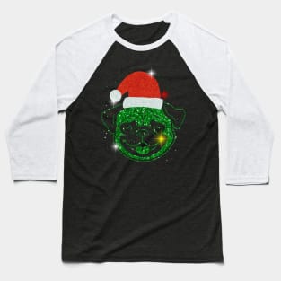 Christmas Santa Pug Baseball T-Shirt